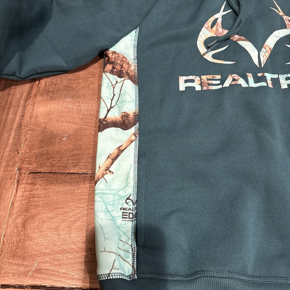 Realtree Hoodie Mens Small‎ Green Pullover Graphic Print - Picture 7 of 12